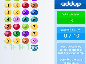 Jeu Flash Addup