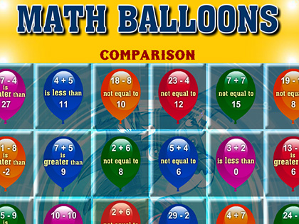 Math Balloons Comparison