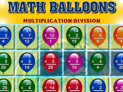 Math Balloons Multiplication Division